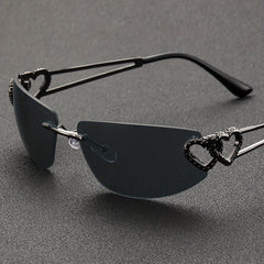 Y2K Heart Hollow Gradient UV400 Sun Shades