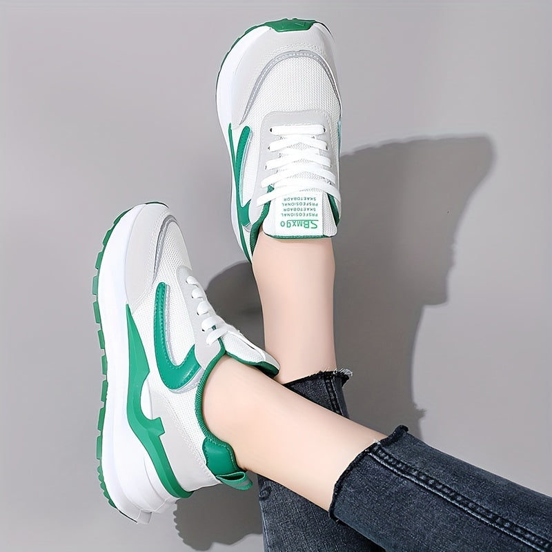 Women's Breathable Lace Up Mesh Sports Shoes