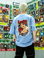 Men's Lucky Game Back Print Graphic Tee