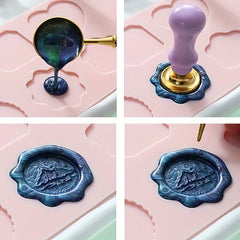 1pc 7 In 1 Silicone Mold Pad For Wax Seal Stamp Sealing Wax Mold Pad