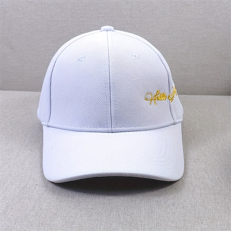 Letter Embroidery Unisex Baseball Cap Solid Hip Hop Dad Hats Casual Sun Hats