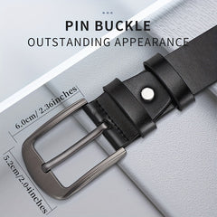 Men's PU Leather Buckle Belt for Suit Pants Jeans