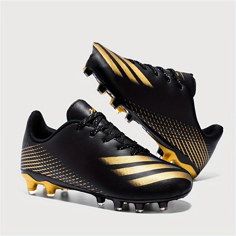 Boys' Spiked Football Cleats Non Slip Lace Up Outdoor Soccer Shoes