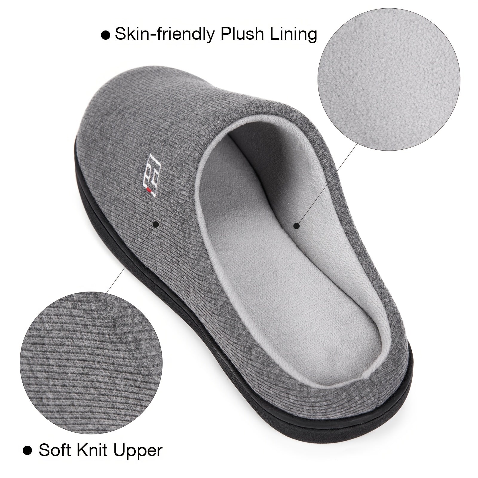 Men's Coral Fleece Lining Memory Foam Slipper