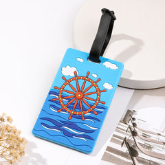 Stylish Print Silicone Luggage Tag Durable Boarding Tag