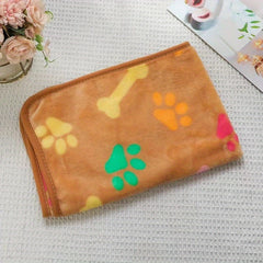 Soft and Cozy Paw Print Fleece Blanket for Dogs