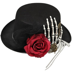 Unisex Gothic Skeleton Steampunk Hat Metal Gear Rose Halloween