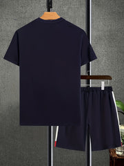 Boys Casual Stripe Short Sleeve T shirt&Shorts Set Summer Kids Clothing