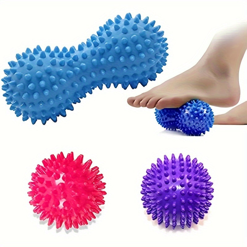 3pcs Yoga Massage Balls Peanut Shaped Fitness Ball For Plantar Fasciitis