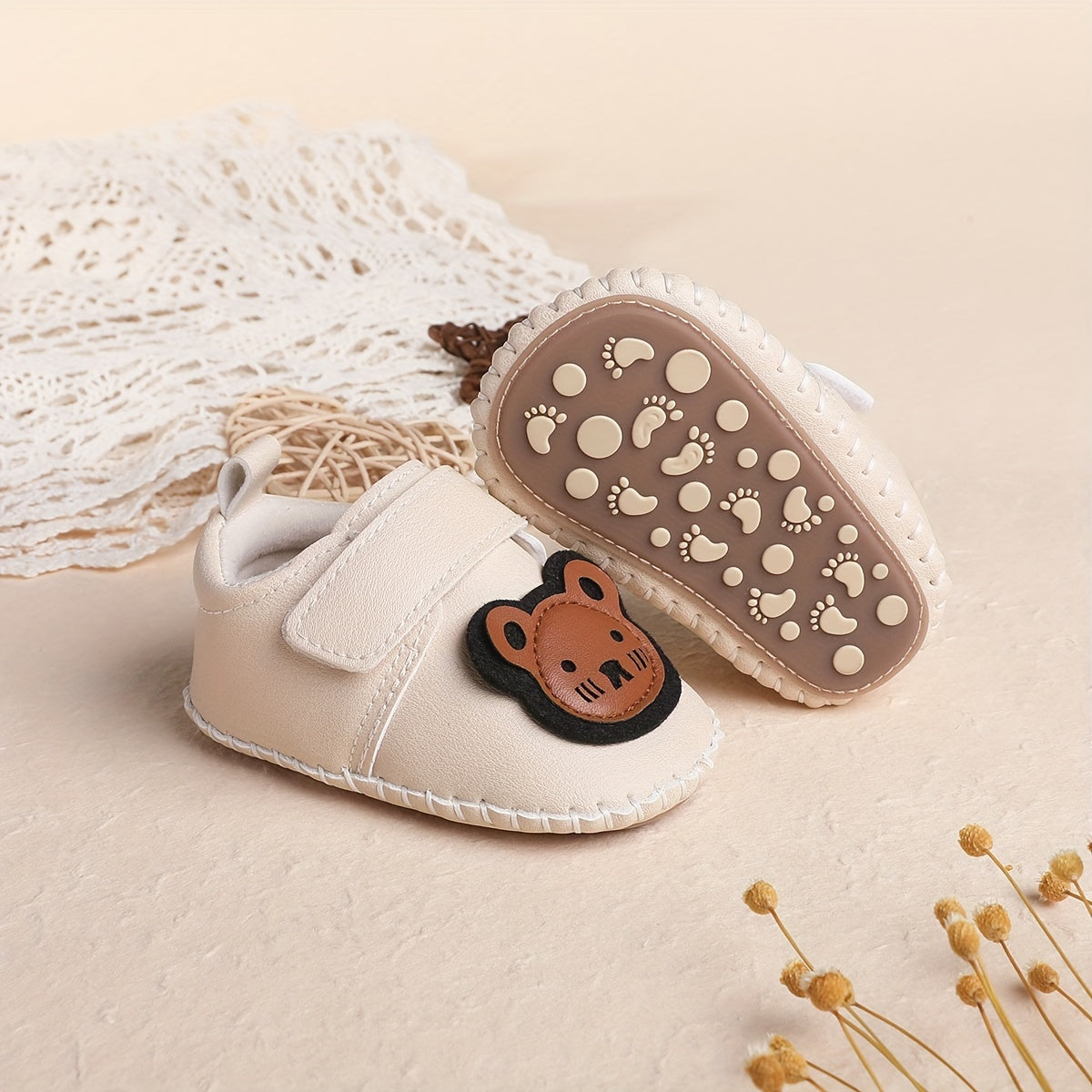 Cartoon Bear Baby Girls Sneakers Non Slip Shoes