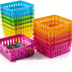 12pcs Classroom Storage Basket Crayon And Pencil Organizer Box