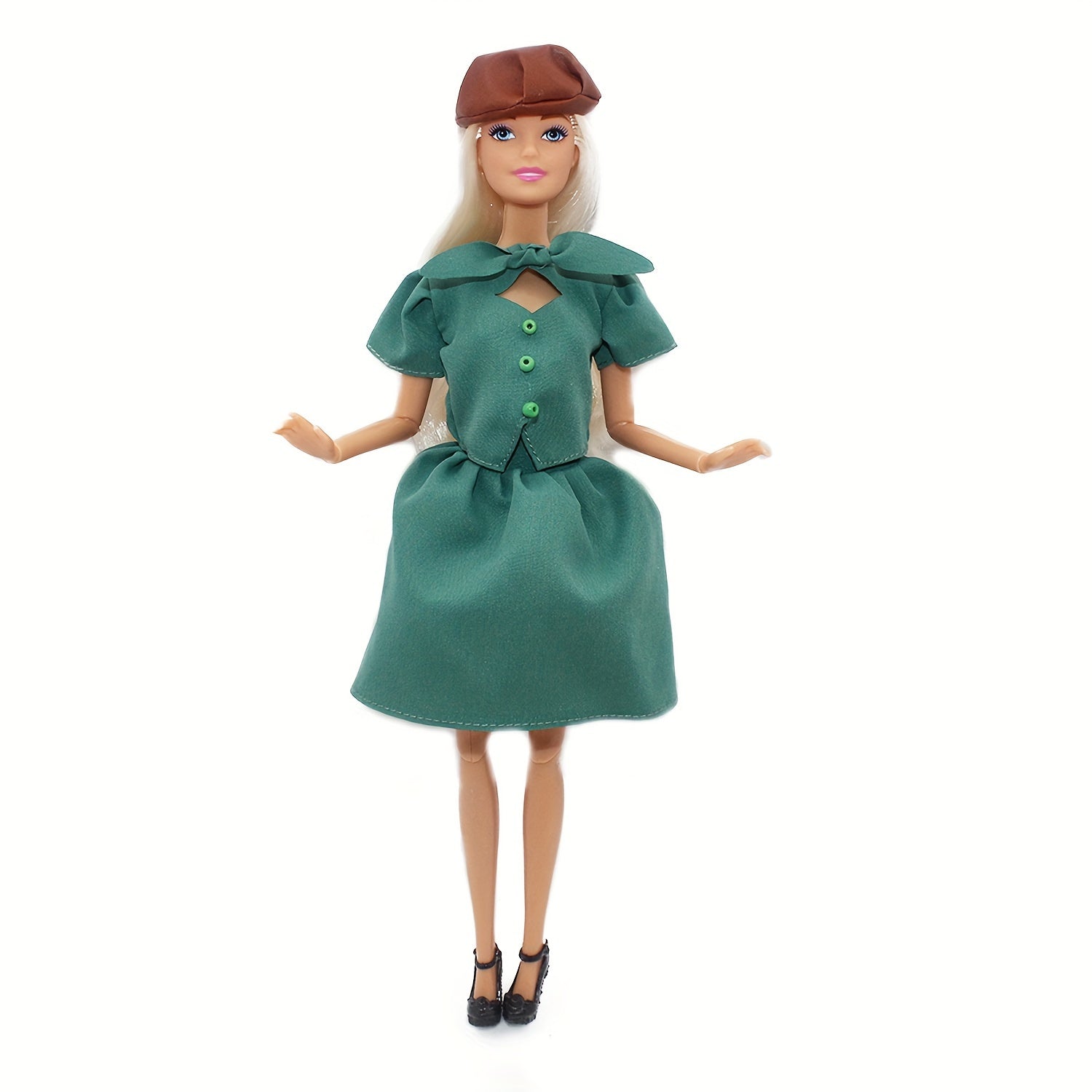 2pcs Doll Skirts Office Lady Dress For 11.5in Doll 80s Vintage Doll Suit