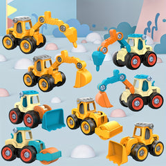 4pcs DIY Nut Assembly Puzzle Disassembly Car Toy Set