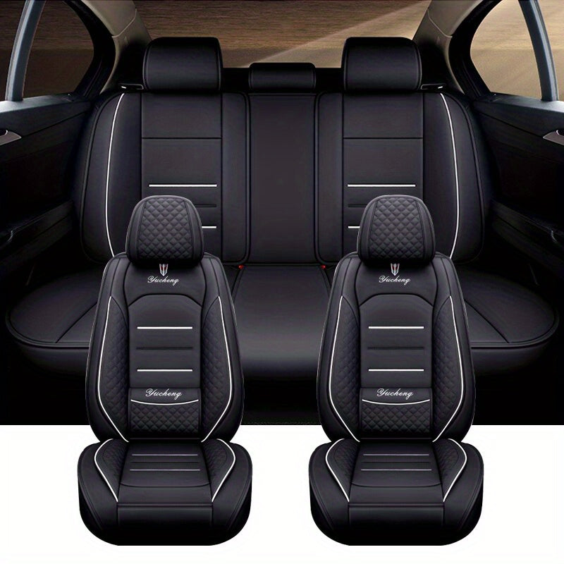 Universal Car Seat Cover Four Seasons PU Leather Wear Resistant Waterproof