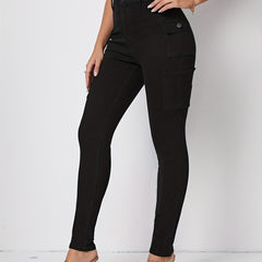 High Stretch Cargo Denim Pants Y2K & Kpop Style