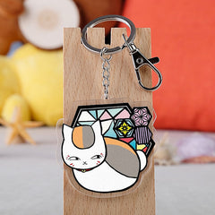 Anime Cat Keychain Acrylic Keyring Cute Schoolbag Accessory