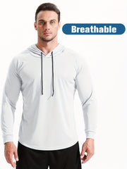 Loose Hooded Sports Sweater, Fast Drying Fitness Suit