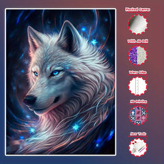 5D Flocked Canvas S&R Diamond AB Core 16in DIY Diamond Painting Kit