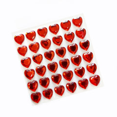 3D Red Heart Plastic Beauty Sticker for Nails Hair Face