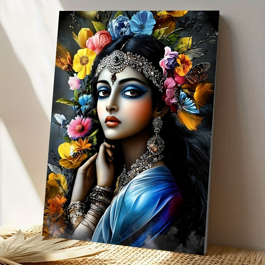 DIY Paint by Numbers Kit for Adults Floral Woman Unframed Canvas