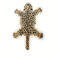 Soft Leopard Fluffy Rug Animal Printed Carpet Area Rug Faux Fur Rug