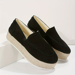 Women's Slip On Loafers Thick Bottom Espadrilles Shoes