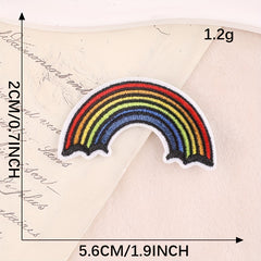 5pcs Rainbow Patch Sticker Bag Coat DIY Iron on Patch