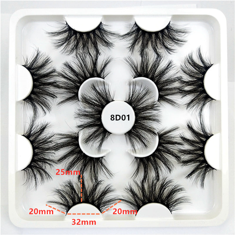7 Pairs Dramatic 3D Mink False Eyelashes for Makeup Look