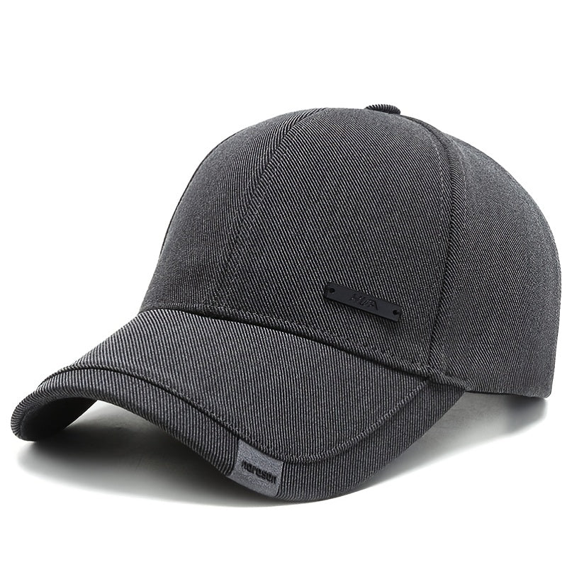 HUA English Seam Marker Men Casual Baseball Cap for Sun Blocking