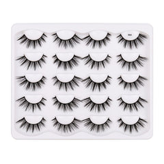 Vegan Natural Plant Fiber False Eyelashes Curly Full Cat Eye Faux Mink Lashes