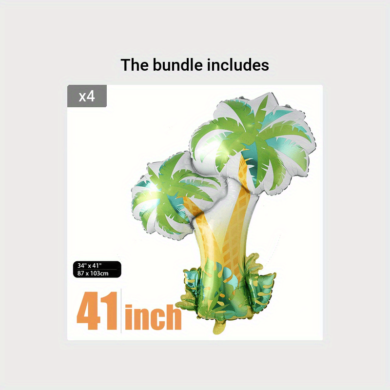 Tropical Rainforest Balloon Palm Tung Tree Coconut Tree Large Leaf for Party