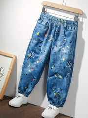 Boys Casual Denim Pants with Pocket for Spring and Autumn