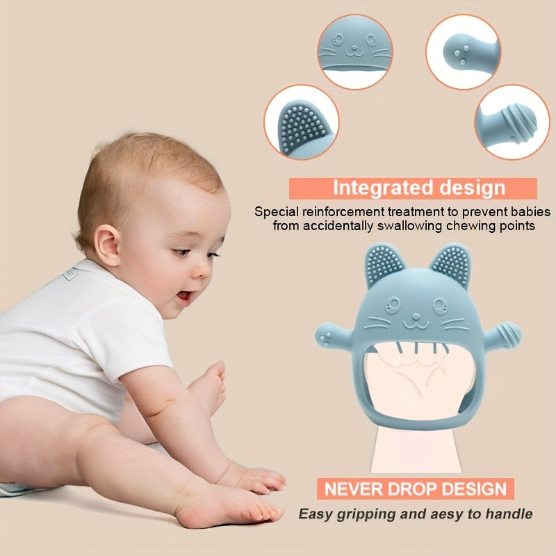 Baby Teething Gloves BPA Free Silicone Chew Toy for Newborns