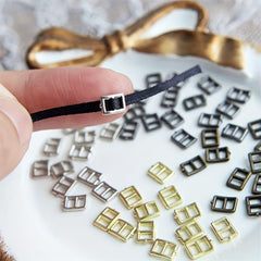 100pcs 3mm Tiny Buckles for Doll Clothes Sewing Projects
