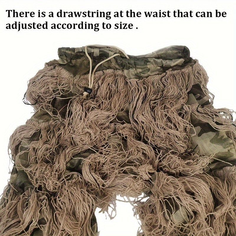 Men's Ghillie Suit Jacket & Pants Set Camo Airsoft Gear