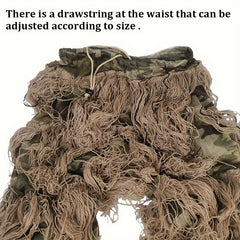 Men's Ghillie Suit Jacket & Pants Set Camo Airsoft Gear