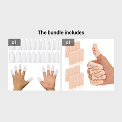 10Pcs Finger Cots Gel Finger Protectors with Air Holes for Fingertips