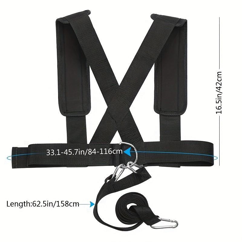 Strength Training Sled Pull Back Belt Fitness Resistance Training Strap