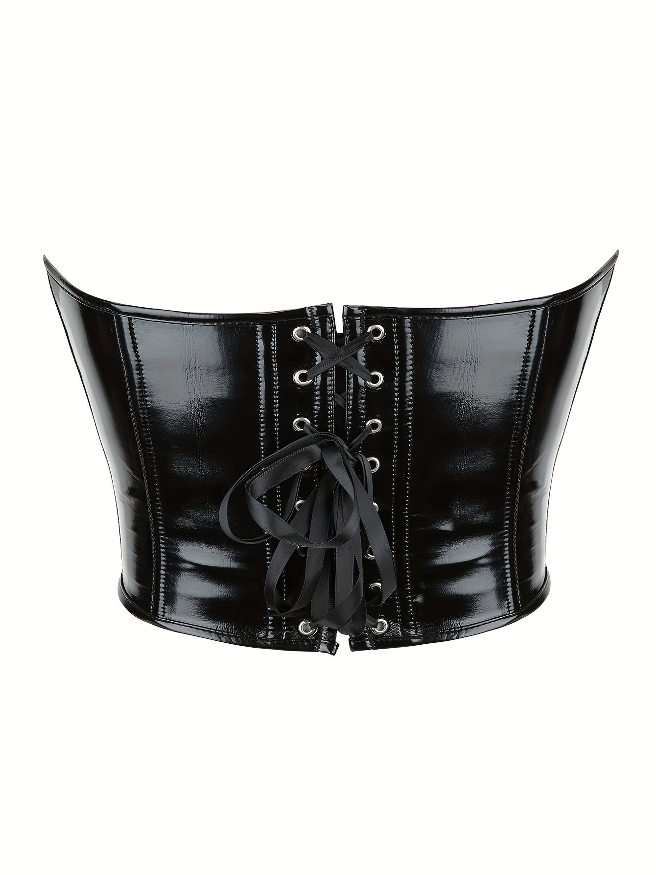 Strapless Corset Bustier Tummy Control Lace Up Body Shaper