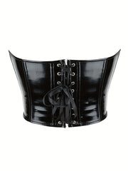 Strapless Corset Bustier Tummy Control Lace Up Body Shaper