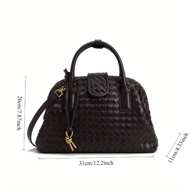 Women's Woven Crossbody Shoulder Bag Convertible Handbag