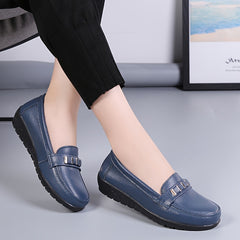 Women's Low Wedge Loafers Lightweight Slip On Loafers Women's Footwear