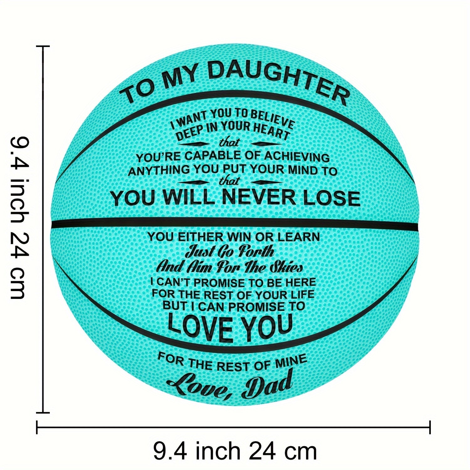 Personalized Basketball with Engraved Message - Ideal Gift for Daughter