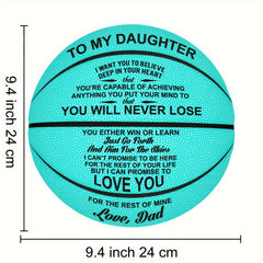Personalized Basketball with Engraved Message - Ideal Gift for Daughter