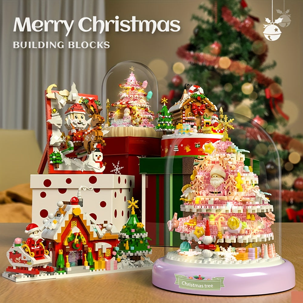 Christmas Building Blocks Compatible Puzzle Santa Claus Snow