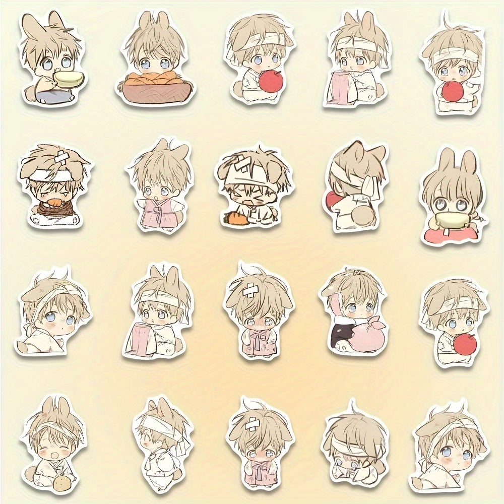 60pcs Comic Anime Waterproof Stickers for Laptop Luggage Bike Notebook Helmet