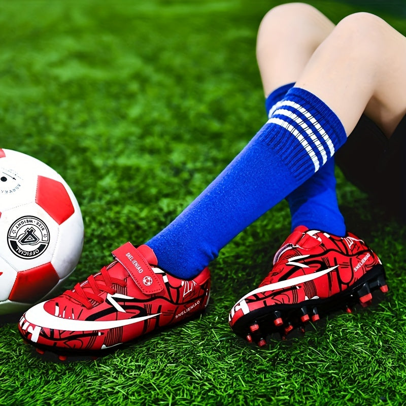 Kids Soccer Cleats Lightweight Sport Shoes Boys Girls