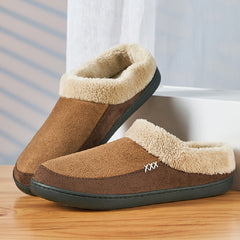 Men's Cozy Fleece Slides Plush Slippers
