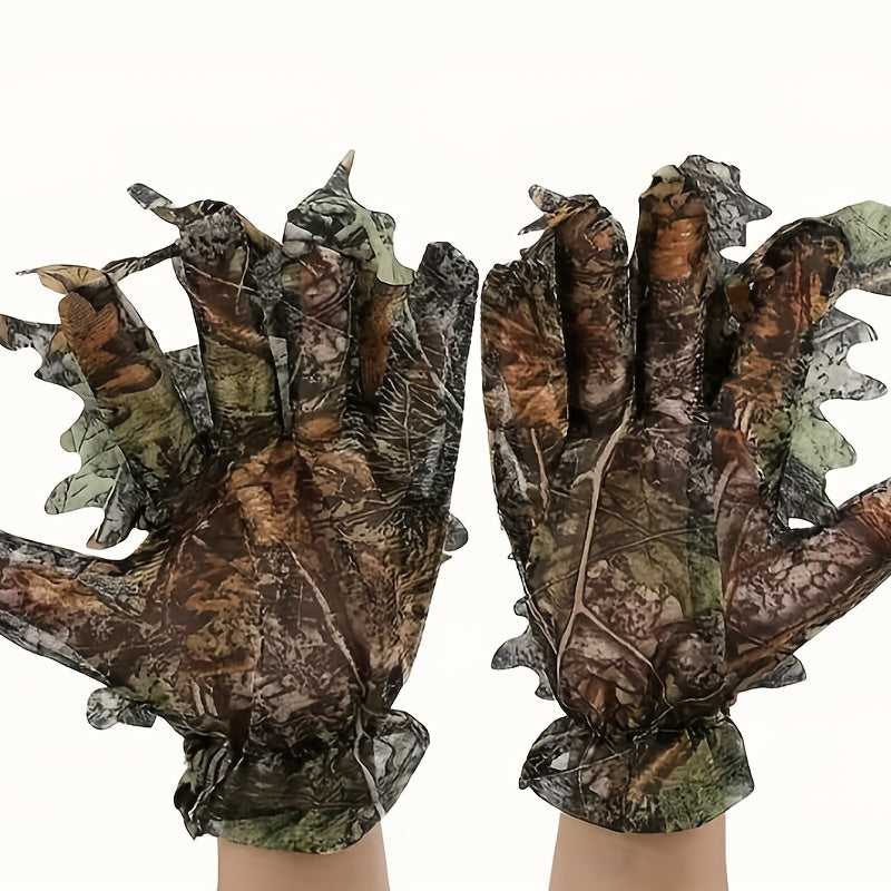 Leaf Camo Gloves 3D Camouflage Outdoor Anti Slip Sports Gloves