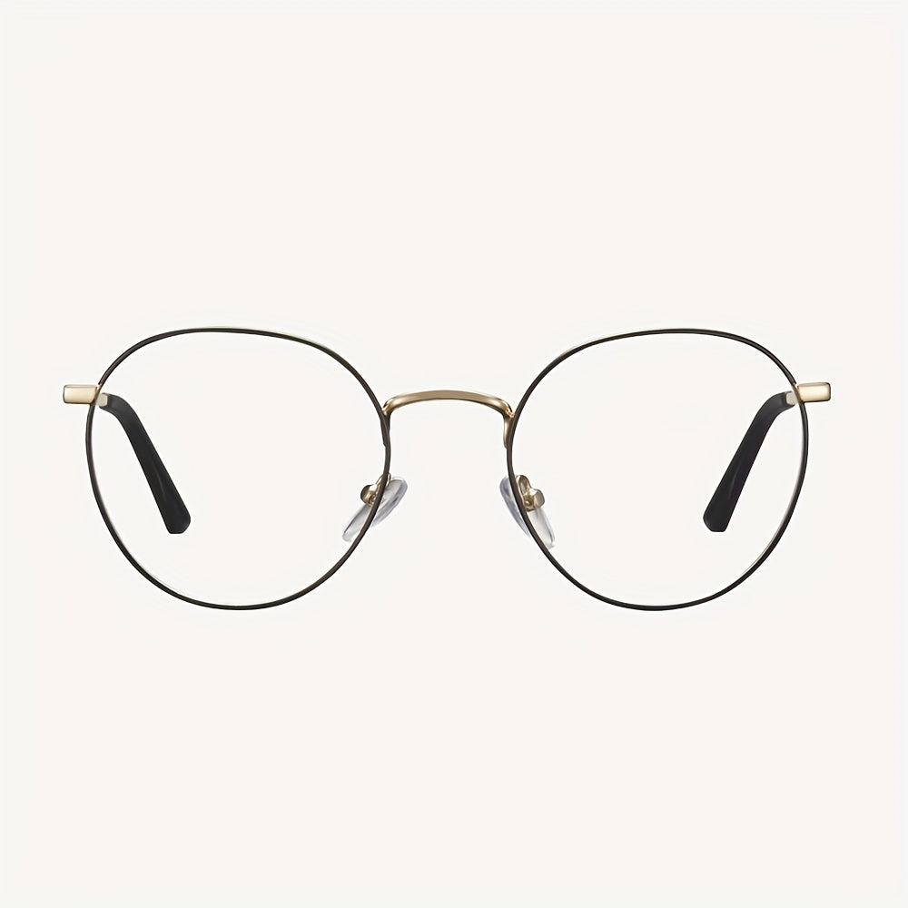 Men's Round Frame Light Blocking Glasses Unisex Eye Protection